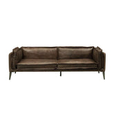 Porchester Distress Chocolate Top Grain Leather Sofa Model 52480 By ACME Furniture